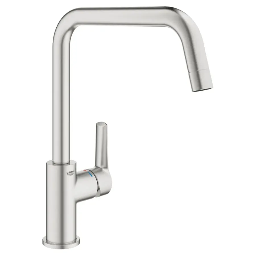 Grohe keukenkraan Start hoge U-uitloop QuickFix supersteel (RVS look)