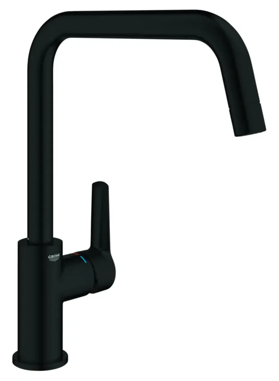 Grohe keukenmengkraan Start hoge uitloop mat zwart