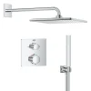 Grohe Precision Thermostat Perfect inbouw douchesysteem met Vitalio Rain Mono 310 hoofddouche vierkant Chroom