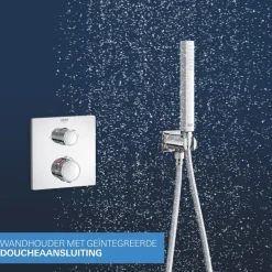 Grohe Precision Thermostat Perfect inbouw douchesysteem met Vitalio Rain Mono 310 hoofddouche vierkant Chroom