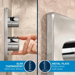 Grohe Precision Thermostat Perfect inbouw douchesysteem met Vitalio Comfort 250 hoofddouche vierkant Chroom
