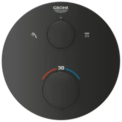Grohe Precision Thermostat Perfect inbouw douchesysteem met Vitalio Comfort 250 hoofddouche rond Mat Zwart