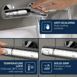 Grohe Precision Trend Cool Touch thermostatische douchekraan 15cm