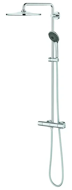 Grohe regendoucheset Quickfix Vitalio Joy XXL - hoofddouche 31 cm - met handdouche en thermostaatkraan 3 standen chroom - hartafstand kraan 15 cm