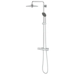 Grohe regendoucheset Quickfix Vitalio Joy - hoofddouche 26 cm - met handdouche en thermostaatkraan 3 standen chroom - hartafstand kraan 15 cm