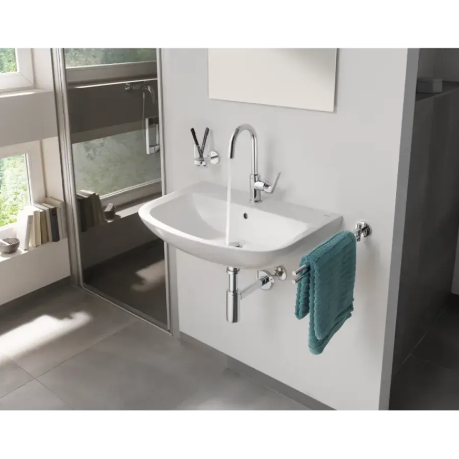 Grohe Start Flow L-size éénhendel wastafelkraan met waste Chroom