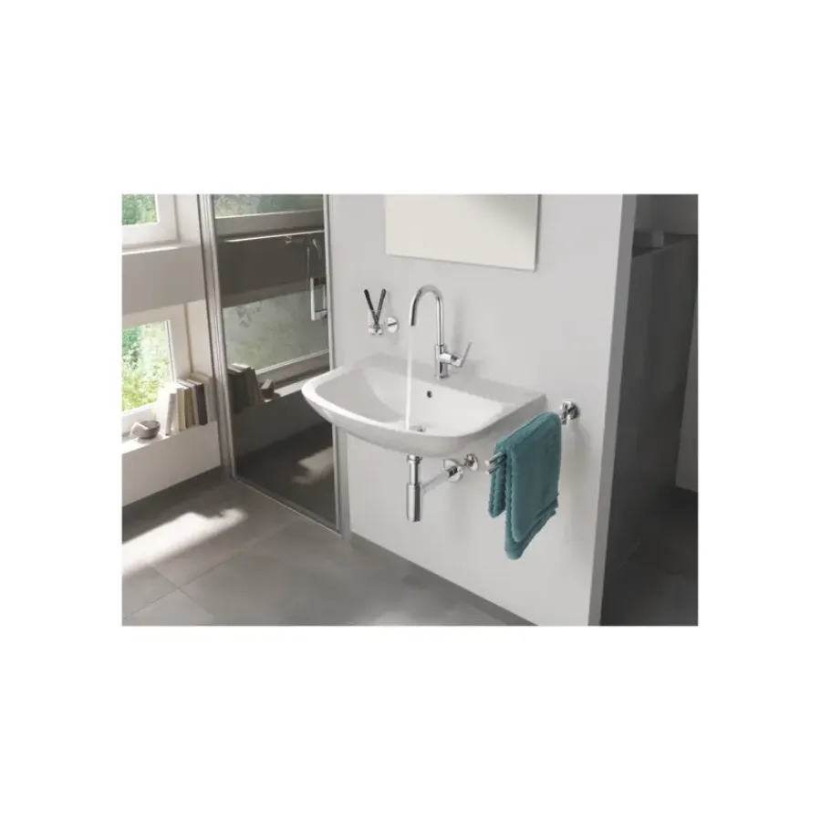 Grohe Start Flow L-size éénhendel wastafelkraan met waste Chroom