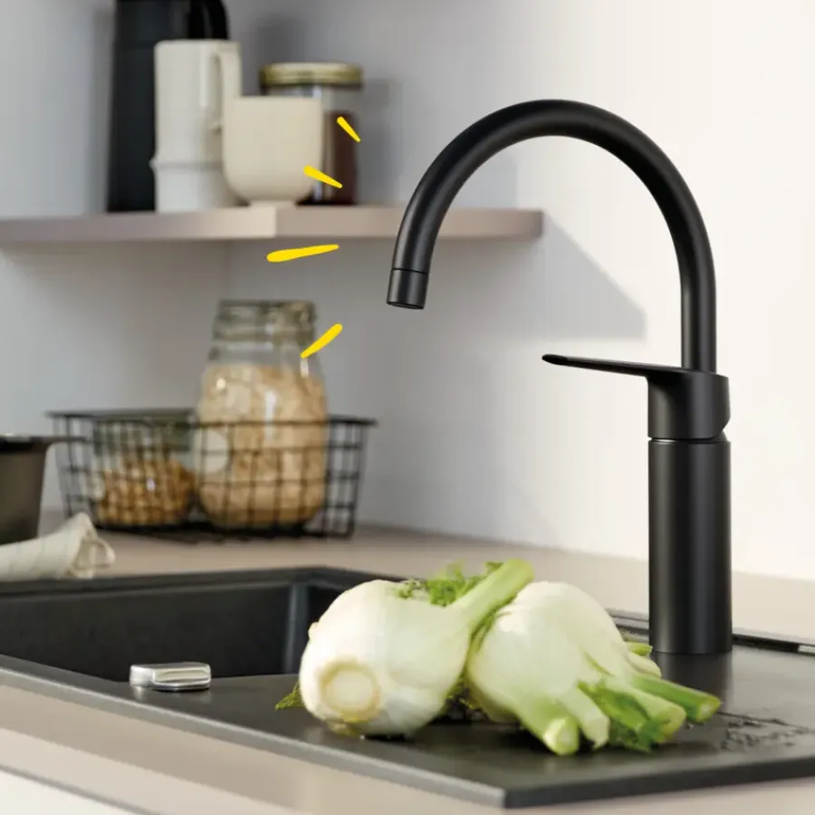 Grohe Start Keukenmengkraan C-Uitloop Mat Zwart
