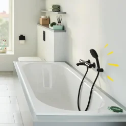Grohe Thermostatische Badkraan Precision Trend met omstel 15cm Mat Zwart