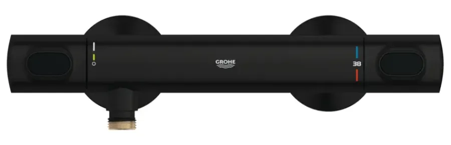 Grohe thermostatische douchekraan Precision Flow mat zwart 15 cm