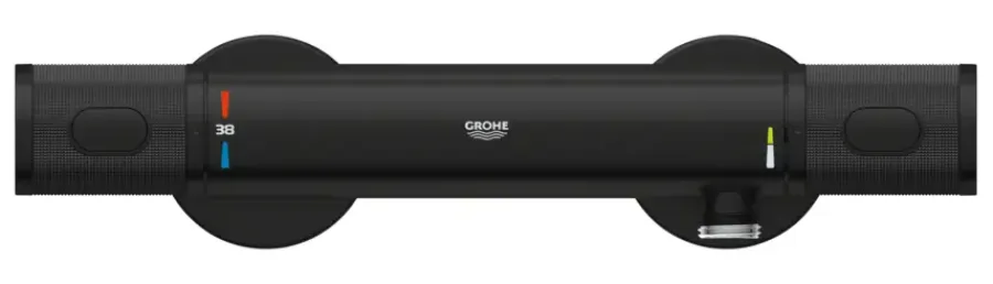 Grohe thermostatische douchekraan Precision Feel mat zwart 15 cm