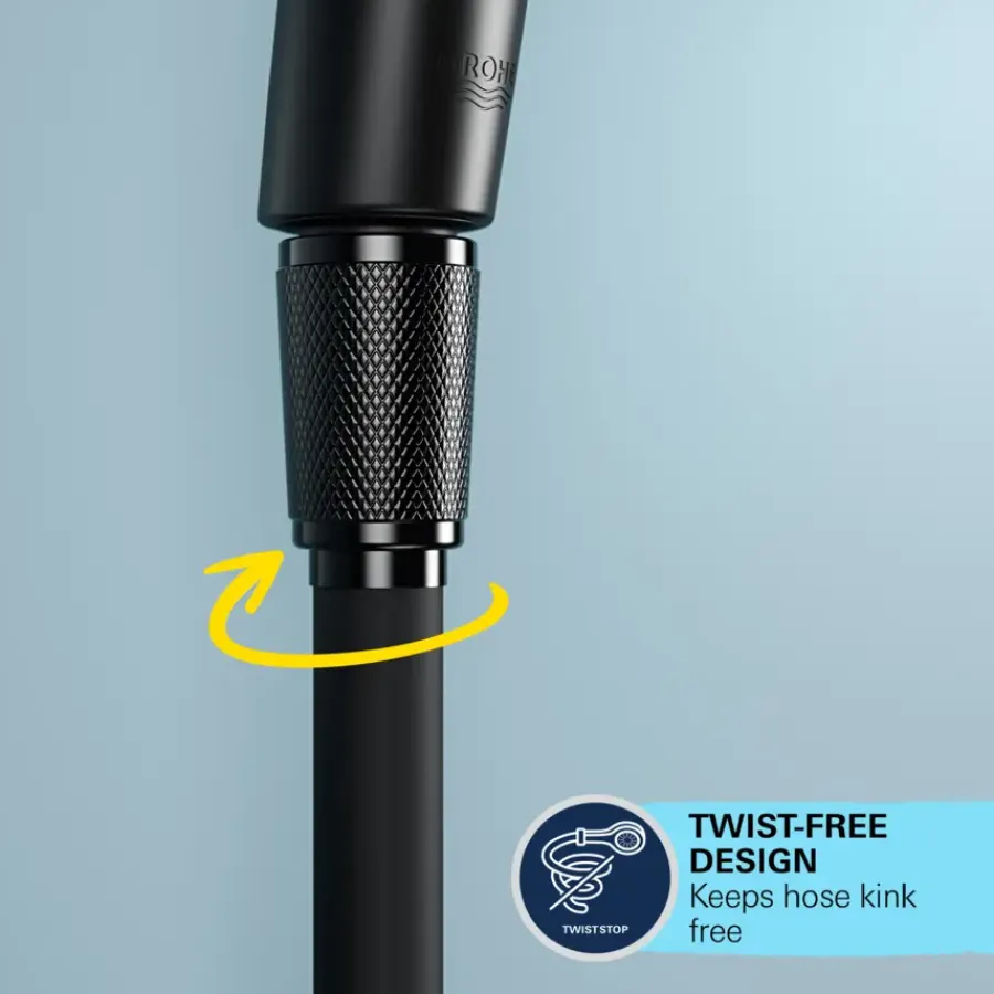 Grohe Vitalio Comfort 250 douchesysteem met thermostaatkraan mat zwart