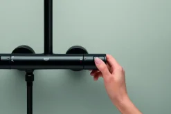 Grohe Vitalio Comfort 250 douchesysteem met thermostaatkraan mat zwart