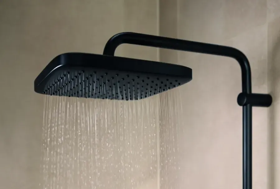 Grohe Vitalio Comfort 250 douchesysteem met thermostaatkraan mat zwart