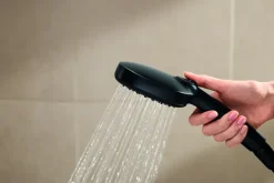 Grohe Vitalio Comfort 250 douchesysteem met thermostaatkraan mat zwart