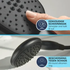 Grohe Vitalio Start doucheset Precision Start met thermostaatkraan mat zwart
