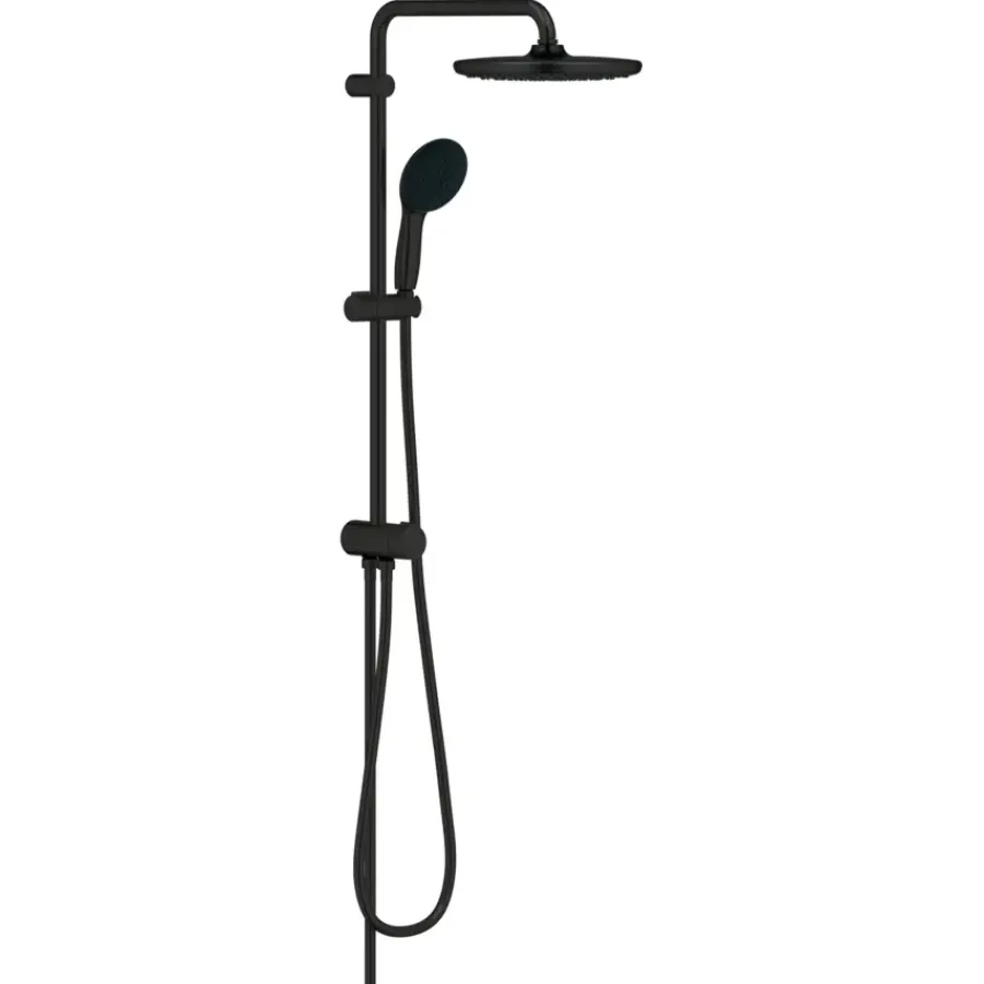 Grohe Vitalio Start 250 Flex douchesysteem met omstelling Rond, Max. 8,0L/Min Bij 3 Bar Mat Zwart