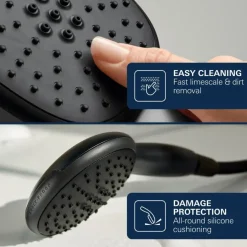 Grohe Vitalio Start 110 glijstangset douche mat zwart 60 cm