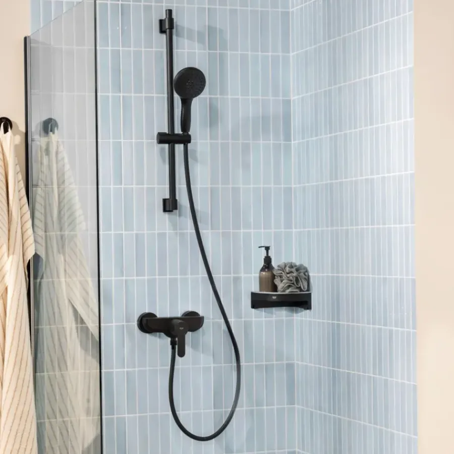 Grohe Vitalio Start 110 glijstangset douche mat zwart 60 cm