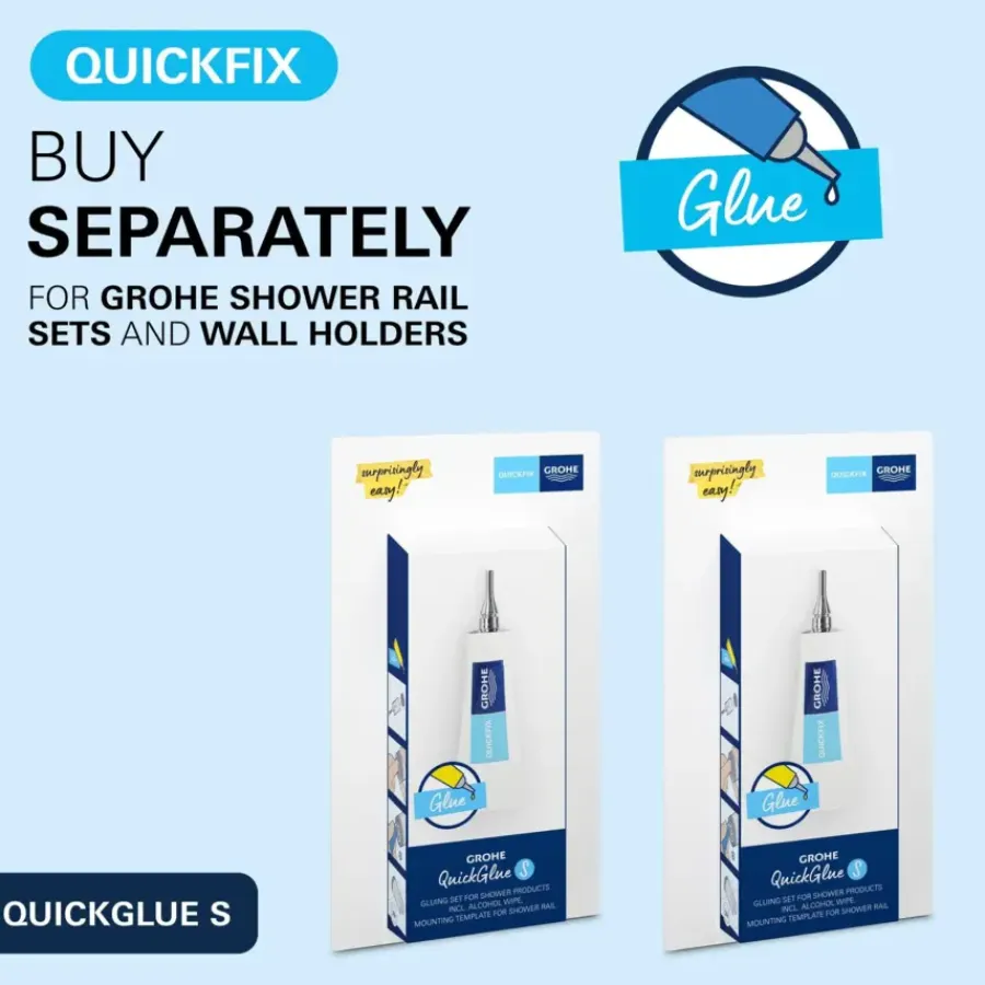 Grohe Vitalio Start 110 glijstangset douche mat zwart 60 cm