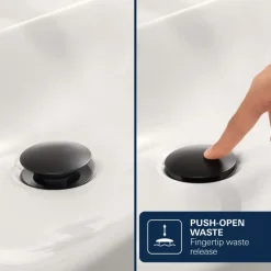 Grohe wastafelmengkraan Start Loop M-Size push open mat zwart