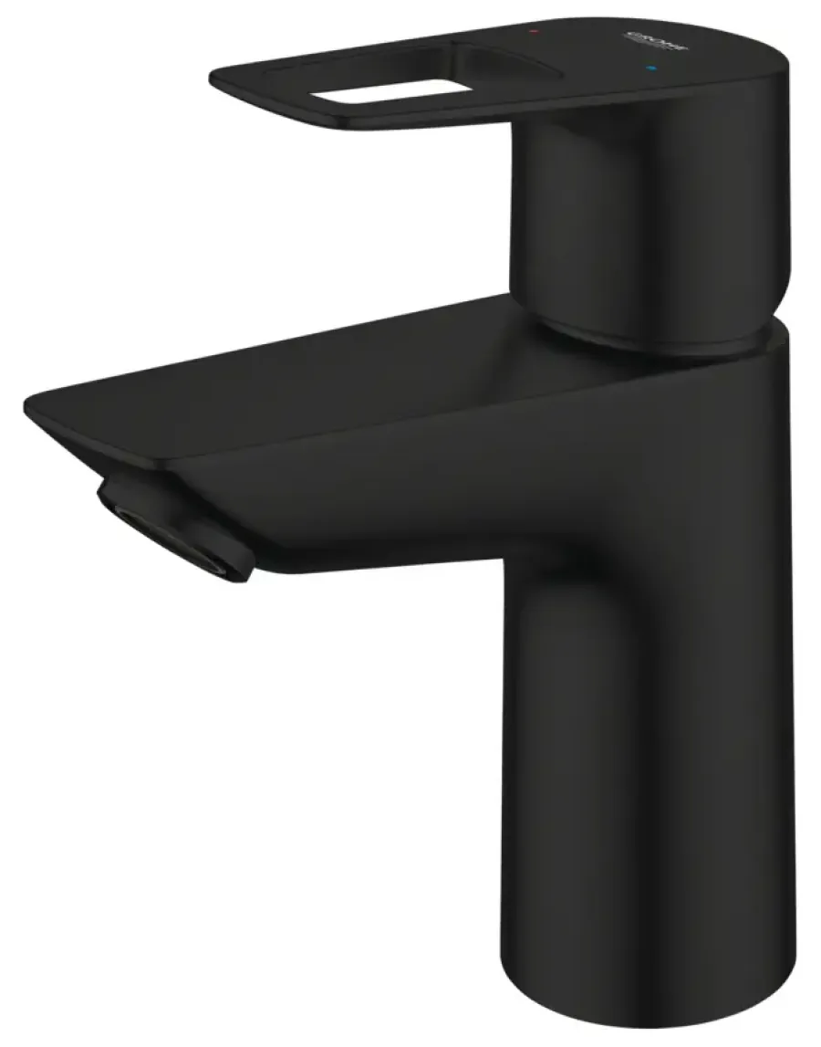 Grohe wastafelmengkraan Start Loop S-Size push open mat zwart