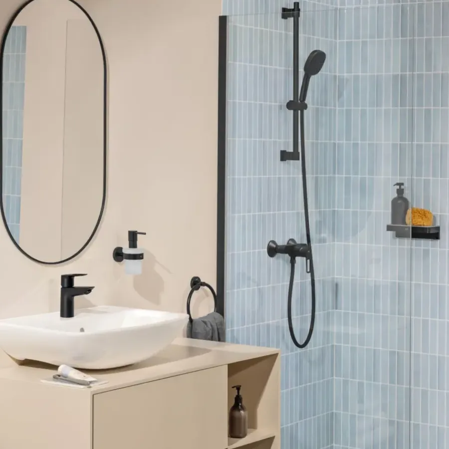 Grohe wastafelmengkraan Start Loop S-Size push open mat zwart