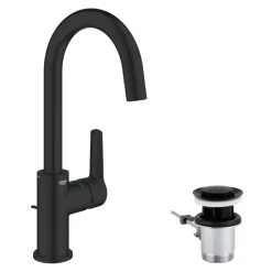 Grohe Wastafelmengkraan Start L-Size met waste Mat Zwart