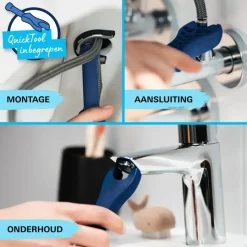 Grohe Wastafelmengkraan Start L-Size met waste Mat Zwart