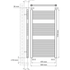 Haceka designradiator Gita wit 1100 mm x 590 mm