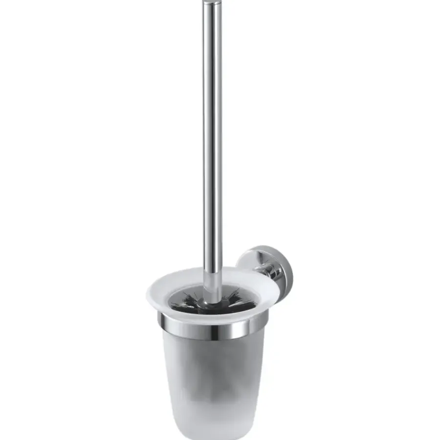 Haceka Kosmos toiletborstelset glas chroom zwart