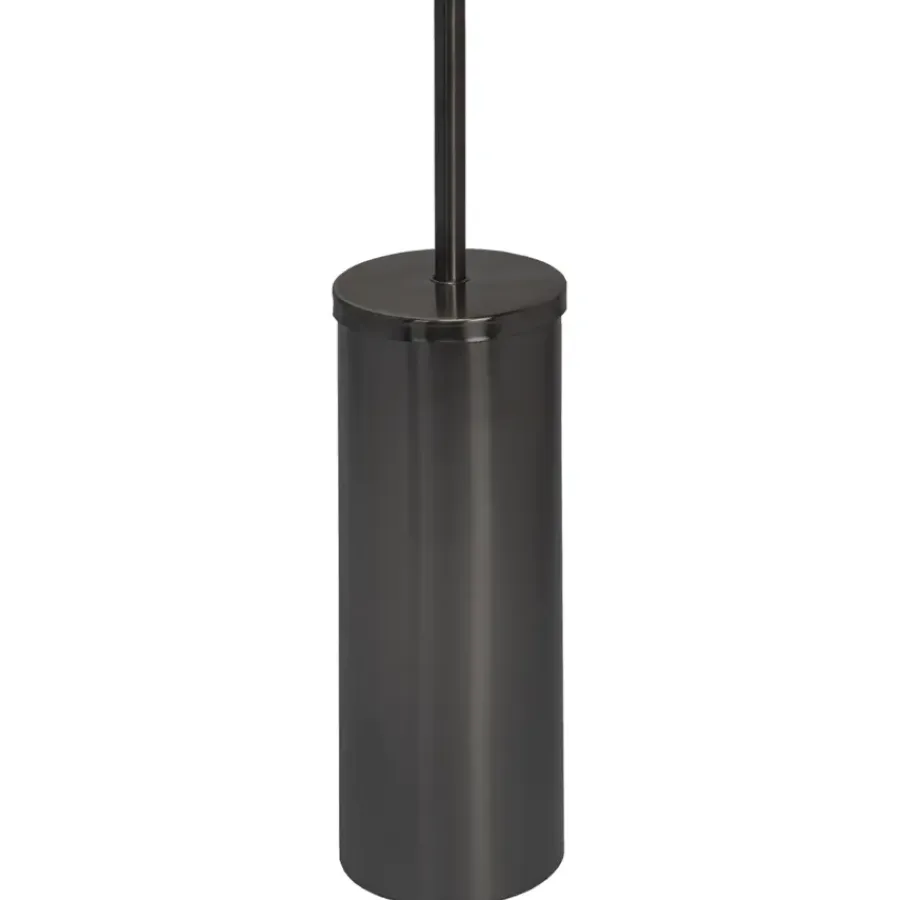 Haceka Kosmos toiletborstelset met koker met gun metal