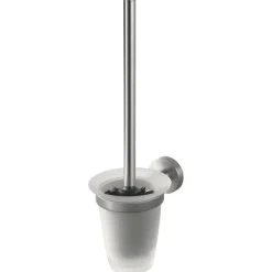 Haceka Kosmos toiletborstelset glas RVS look geborsteld mat