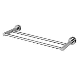 Haceka Oase handdoekhouder met twee rails chroom