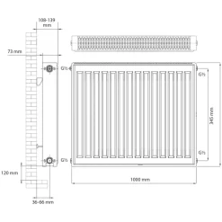 Haceka paneelradiator Imago Una 400 mm x 1000 mm