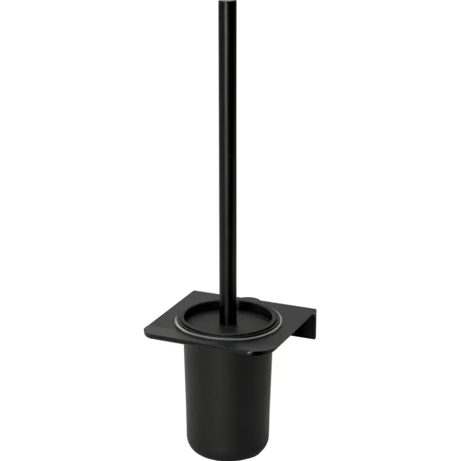 Haceka toiletborstelhouder set Redefine hangend aluminium mat zwart