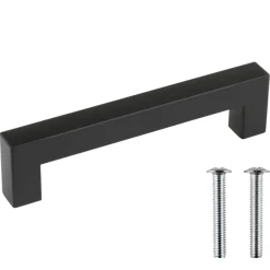Geen Handgreep Eddy zwart RVS 128 mm