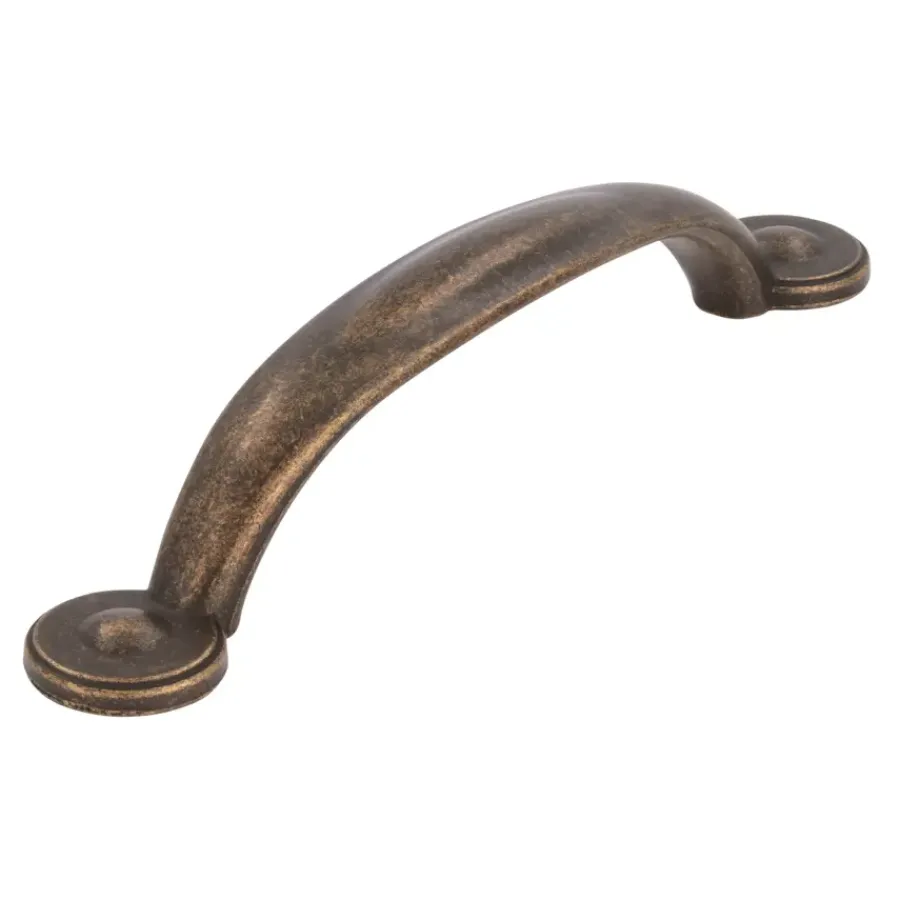 Siro Handgreep Fleur messing antiek 96mm