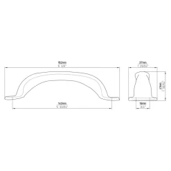 Siro Handgreep Jade zwart 140mm