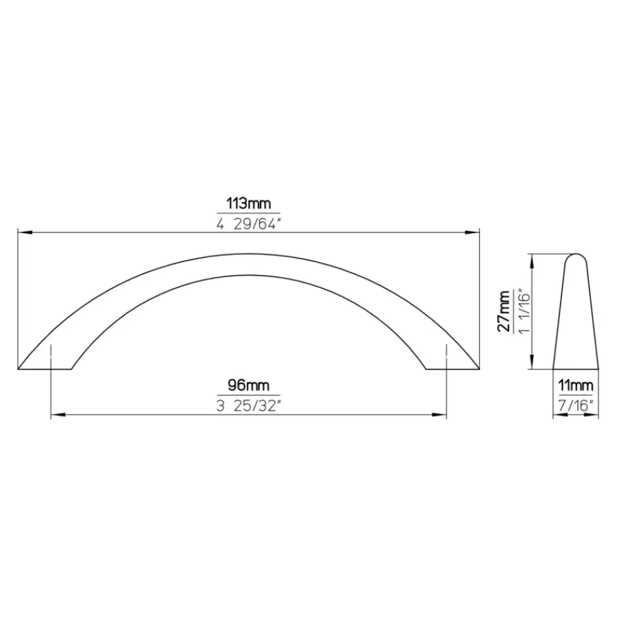 Siro Handgreep Jose RVS look 96mm