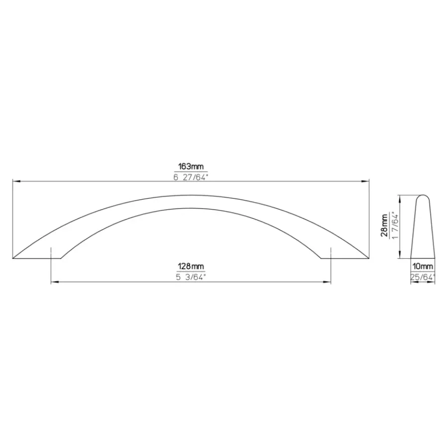 Siro Handgreep Jose RVS look 128mm