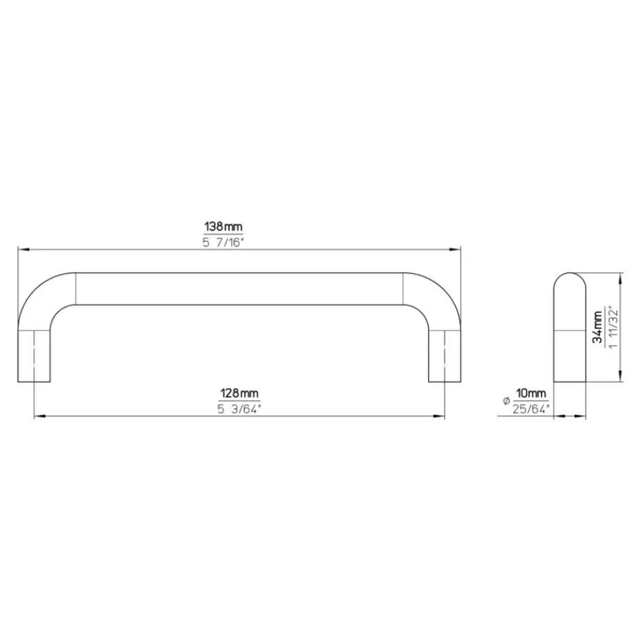 Siro Handgreep Julie wit 128mm