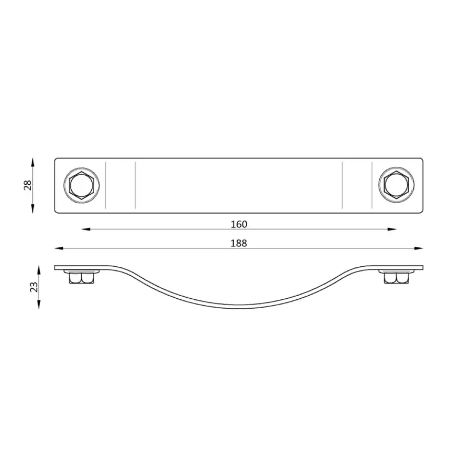 Siro Handgreep Noah zwart 160mm