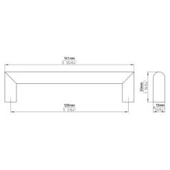 Siro Handgreep Noa RVS 128mm