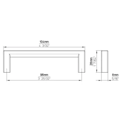 Siro Handgreep Omer zwart 96 mm