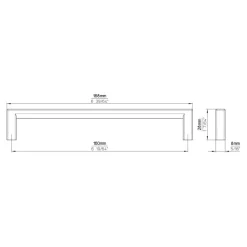 Siro Handgreep Omer zwart 160 mm