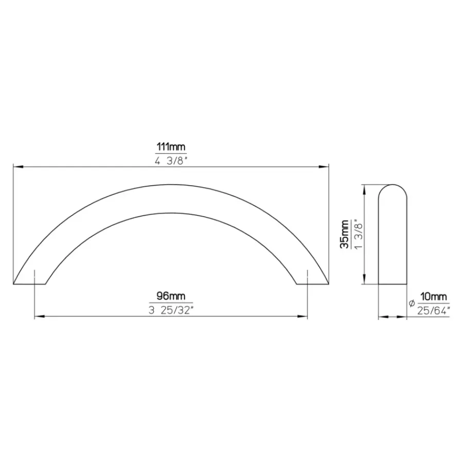 Siro Handgreep Plien RVS 96mm