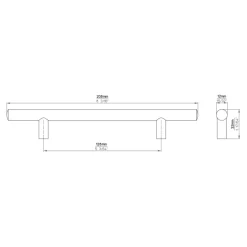 Siro Handgreep Romy RVS look 128mm