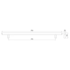 Siro Handgreep Romy RVS look 288mm