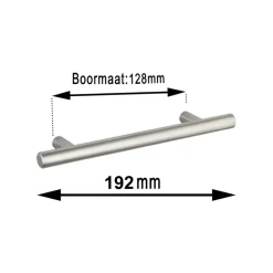 Geen Handgreep Theo RVS 128mm